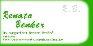 renato benker business card